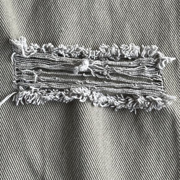 Shein Womens Butterflies Jeans Large Green Distressed Boho Denim Cotton Festival - Picture 3 of 12